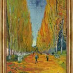 L’Allée des Alyscamps Vincent van Gogh Bild mit Rahmen in Gold (Kopie)