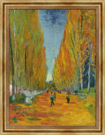 L’Allée des Alyscamps Vincent van Gogh Bild mit Rahmen in Gold (Kopie)