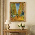 L’Allée des Alyscamps Vincent van Gogh Bild mit Rahmen in Gold (Kopie)