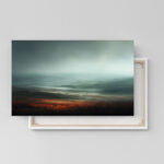 Mystische Landschaft Leinwandbild Nebel Hügel Malerei Abstrakte Naturkunst