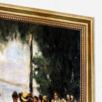 Gartenlokal an der Havel von Max Liebermann Bild mit Rahmen in Gold