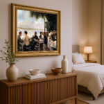 Gartenlokal an der Havel von Max Liebermann Bild mit Rahmen in Gold