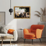 Gartenlokal an der Havel von Max Liebermann Bild mit Rahmen in Gold