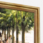 Terrasse im Restaurant Jacob von Max Liebermann Bild mit Rahmen in Gold
