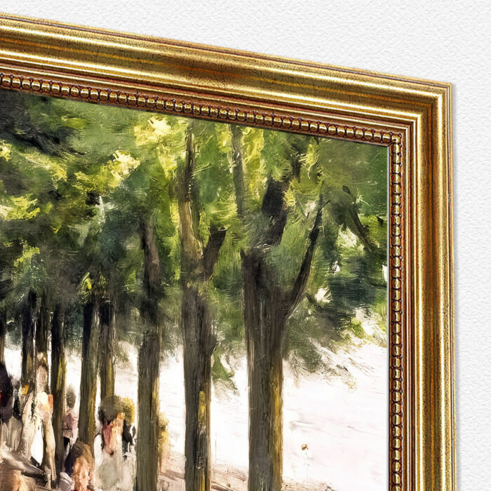 Terrasse im Restaurant Jacob von Max Liebermann Bild mit Rahmen in Gold