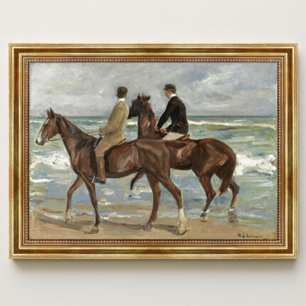 Zwei Reiter Max Liebermann Bild mit Rahmen in Gold