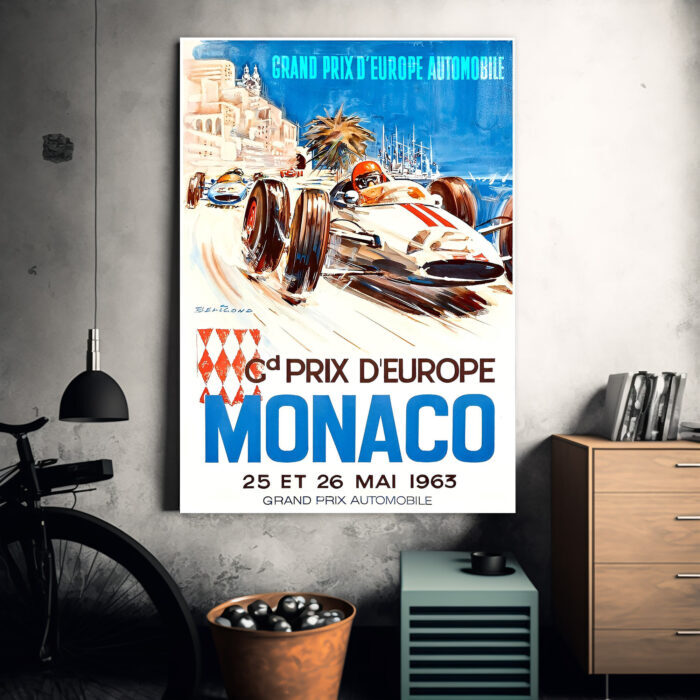 Grand Prix Europe Nurburg-Ring Hockenheim Vintage Car Racing Poster Historic Prints 50s 60s 70s (Unframed)