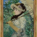 Der Frühling von Édouard Manet Bild mit Rahmen in Gold (Kopie)