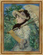 Der Frühling von Édouard Manet Bild mit Rahmen in Gold (Kopie)
