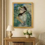 The spring by Édouard Manet Wall Art with Golden Frame Old Master Painting Reproduction Print for Home and Office Decorations