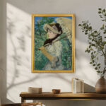 The spring by Édouard Manet Wall Art with Golden Frame Old Master Painting Reproduction Print for Home and Office Decorations