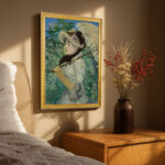 The spring by Édouard Manet Wall Art with Golden Frame Old Master Painting Reproduction Print for Home and Office Decorations