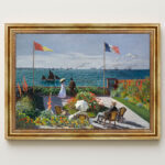 Garten in Sainte Adresse von Claude Monet Bild mit Rahmen in Gold