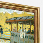 La Grenouillère von Claude Monet Bild mit Rahmen in Gold