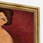 Sitzender Akt auf einem Sofa von Modigliani Bild mit Rahmen in Gold (Kopie)