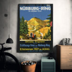 Grand Prix Europe Nurburg-Ring Hockenheim Vintage Car Racing Poster Historic Prints 50s 60s 70s (Unframed)