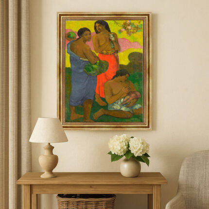 Maternite II (Mutterschaft) von Paul Gauguin Bild mit Rahmen in Gold (Kopie)