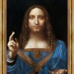 Salvator Mundi von Leonardo da Vinci Bild mit Rahmen in Gold