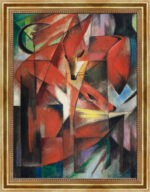 Füchse von Franz Marc Bild mit Rahmen in Gold (Kopie)