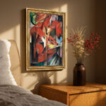 Füchse von Franz Marc Bild mit Rahmen in Gold (Kopie)