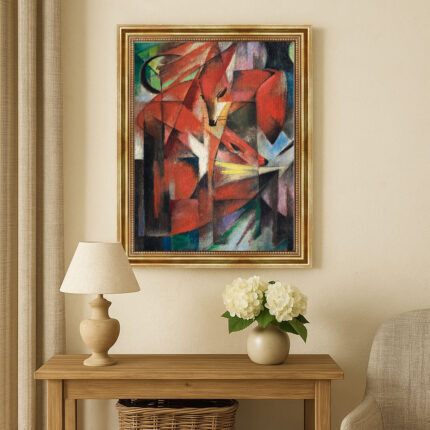 Füchse von Franz Marc Bild mit Rahmen in Gold (Kopie)