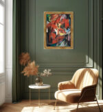 Füchse von Franz Marc Bild mit Rahmen in Gold (Kopie)