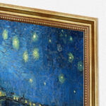 Sternennacht über der Rhône von Vincent van Gogh Bild mit Rahmen in Gold