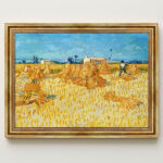 Ernte in der Provence von Vincent van Gogh Bild mit Rahmen in Gold