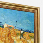 Ernte in der Provence von Vincent van Gogh Bild mit Rahmen in Gold