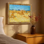 Ernte in der Provence von Vincent van Gogh Bild mit Rahmen in Gold
