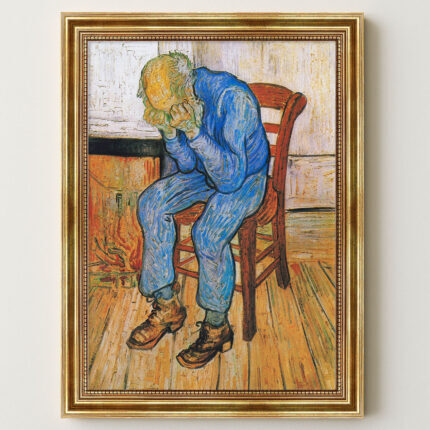 An der Schwelle zur Ewigkeit von Vincent van Gogh Bild mit Rahmen in Gold