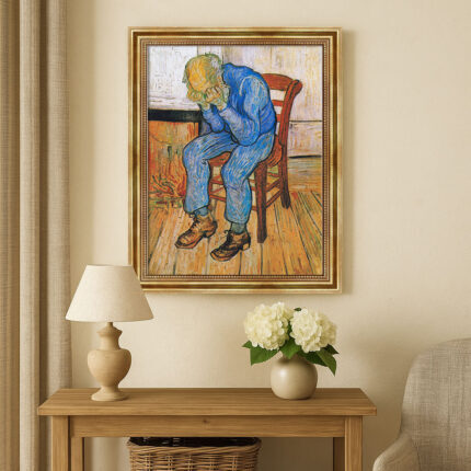 An der Schwelle zur Ewigkeit von Vincent van Gogh Bild mit Rahmen in Gold