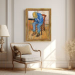 An der Schwelle zur Ewigkeit von Vincent van Gogh Bild mit Rahmen in Gold