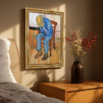 An der Schwelle zur Ewigkeit von Vincent van Gogh Bild mit Rahmen in Gold