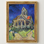 Die Kirche von Auvers von Vincent van Gogh Bild mit Rahmen in Gold