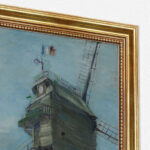 Le Moulin de la Galette von Vincent van Gogh Bild mit Rahmen in Gold