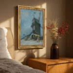 Le Moulin de la Galette von Vincent van Gogh Bild mit Rahmen in Gold
