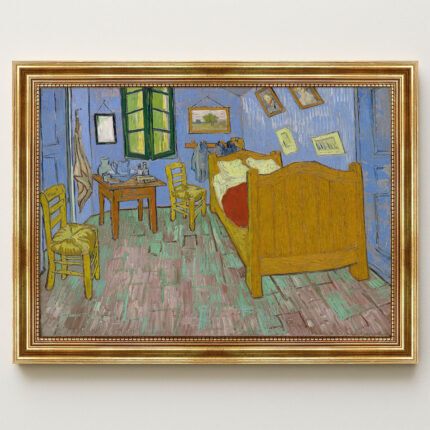 Das Schlafzimmer von Vincent van Gogh Bild mit Rahmen in Gold