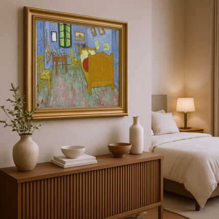 Das Schlafzimmer von Vincent van Gogh Bild mit Rahmen in Gold