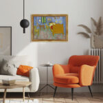 Das Schlafzimmer von Vincent van Gogh Bild mit Rahmen in Gold