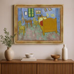Das Schlafzimmer von Vincent van Gogh Bild mit Rahmen in Gold