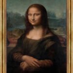 Mona Lisa von Leonardo Da Vinci Bild mit Rahmen in Gold (Kopie)