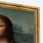 Mona Lisa von Leonardo Da Vinci Bild mit Rahmen in Gold (Kopie)