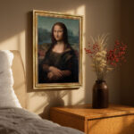 Mona Lisa von Leonardo Da Vinci Bild mit Rahmen in Gold (Kopie)