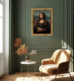 Mona Lisa von Leonardo Da Vinci Bild mit Rahmen in Gold (Kopie)