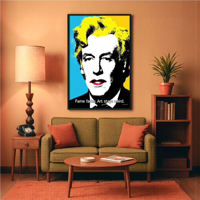 Andy Warhol Zitat Poster Pop Art Design Trend Wandbild für Wohnzimmer Schlafzimmer Büro zum Einrahmen