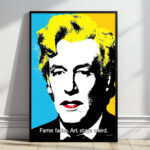 Andy Warhol Zitat Poster Pop Art Design Trend Wandbild für Wohnzimmer Schlafzimmer Büro zum Einrahmen