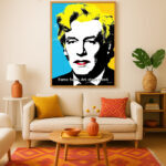 Andy Warhol Zitat Poster Pop Art Design Trend Wandbild für Wohnzimmer Schlafzimmer Büro zum Einrahmen