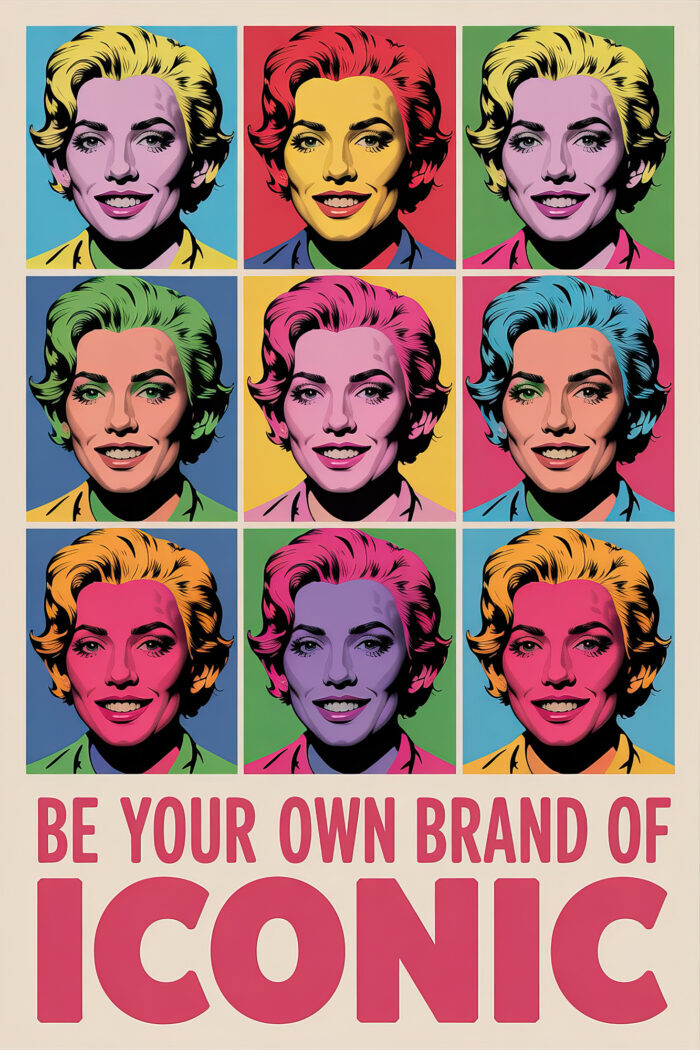 Pop Art Frauenportrait Poster Andy Warhol Stil Ikone Wandkunst Poster zum Einrahmen
