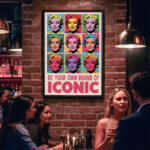 Pop Art Frauenportrait Poster Andy Warhol Stil Ikone Wandkunst Poster zum Einrahmen